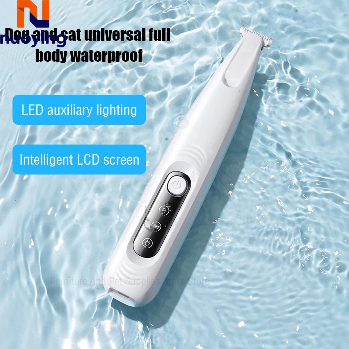 Nouvelle Tondeuse À Poils Pour Chien Avec Lumière LED, Lame Large De 18 Mm, Entièrement Étanche, Tondeuse À Poils Pour Animaux De Compagnie Avec Affichage Numérique LED, Faible Bruit, Tondeuse De Toilettage Pour Animaux De Compagnie