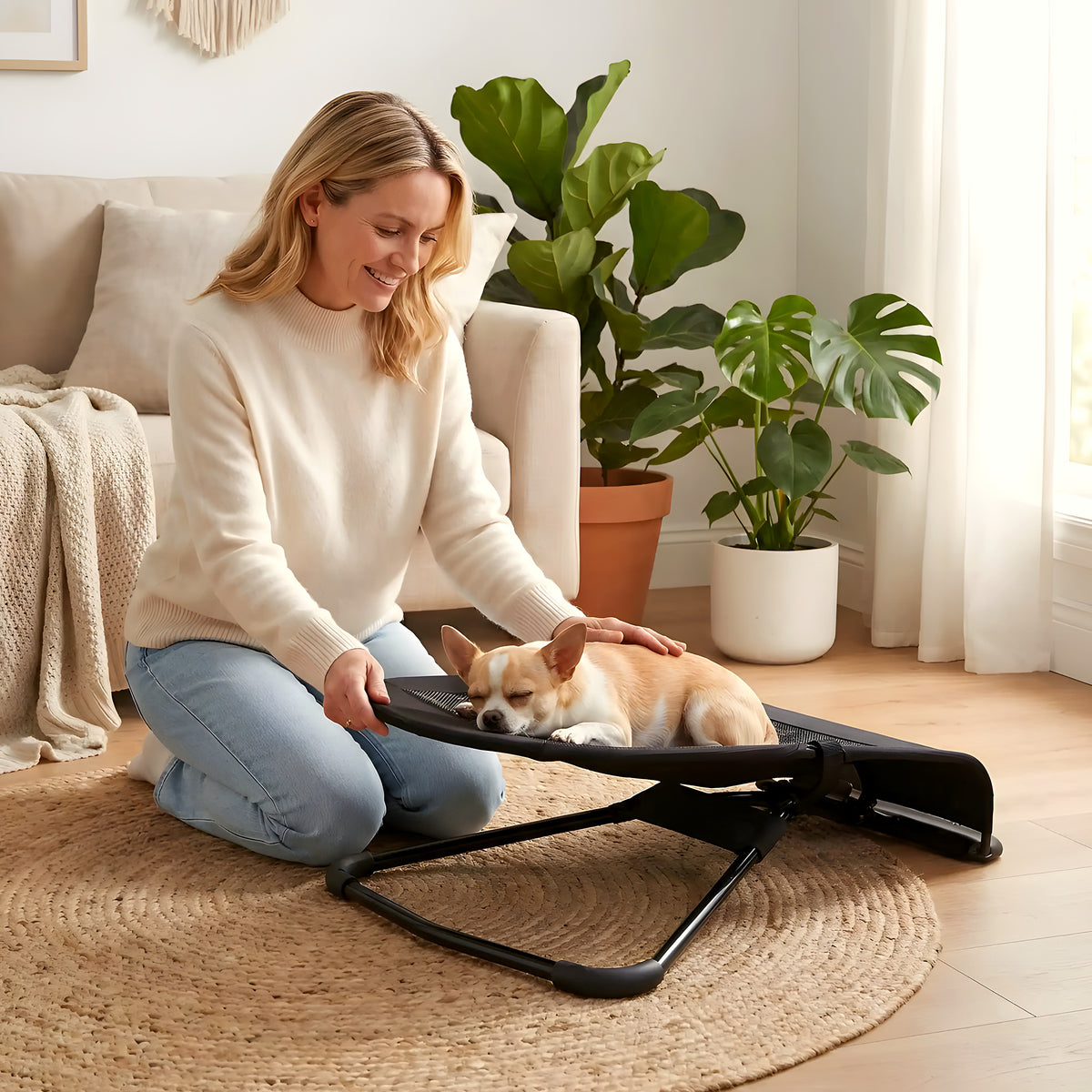 Chaise à bascule pour petit chien, 3 coloris