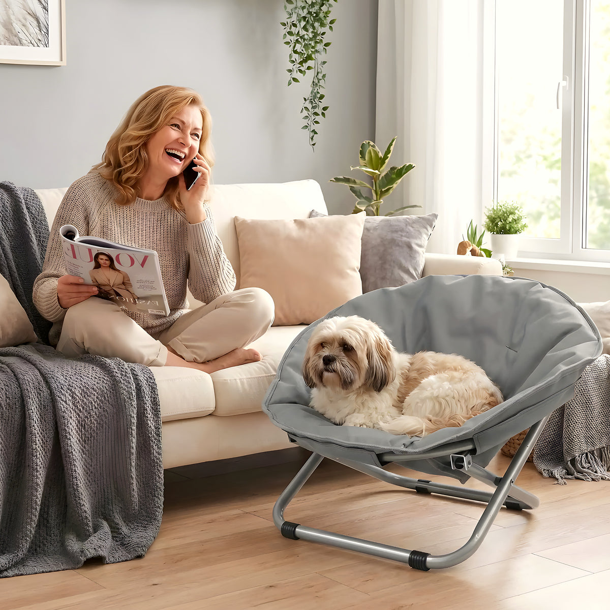 Chaise hamac pliable imperméable pour petit chien