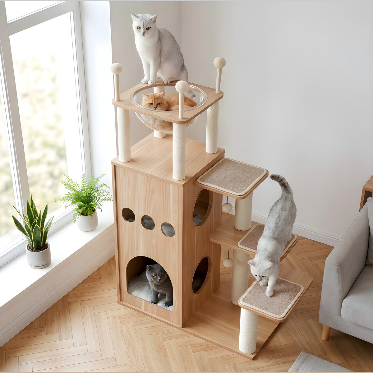 Château en bois pour chat