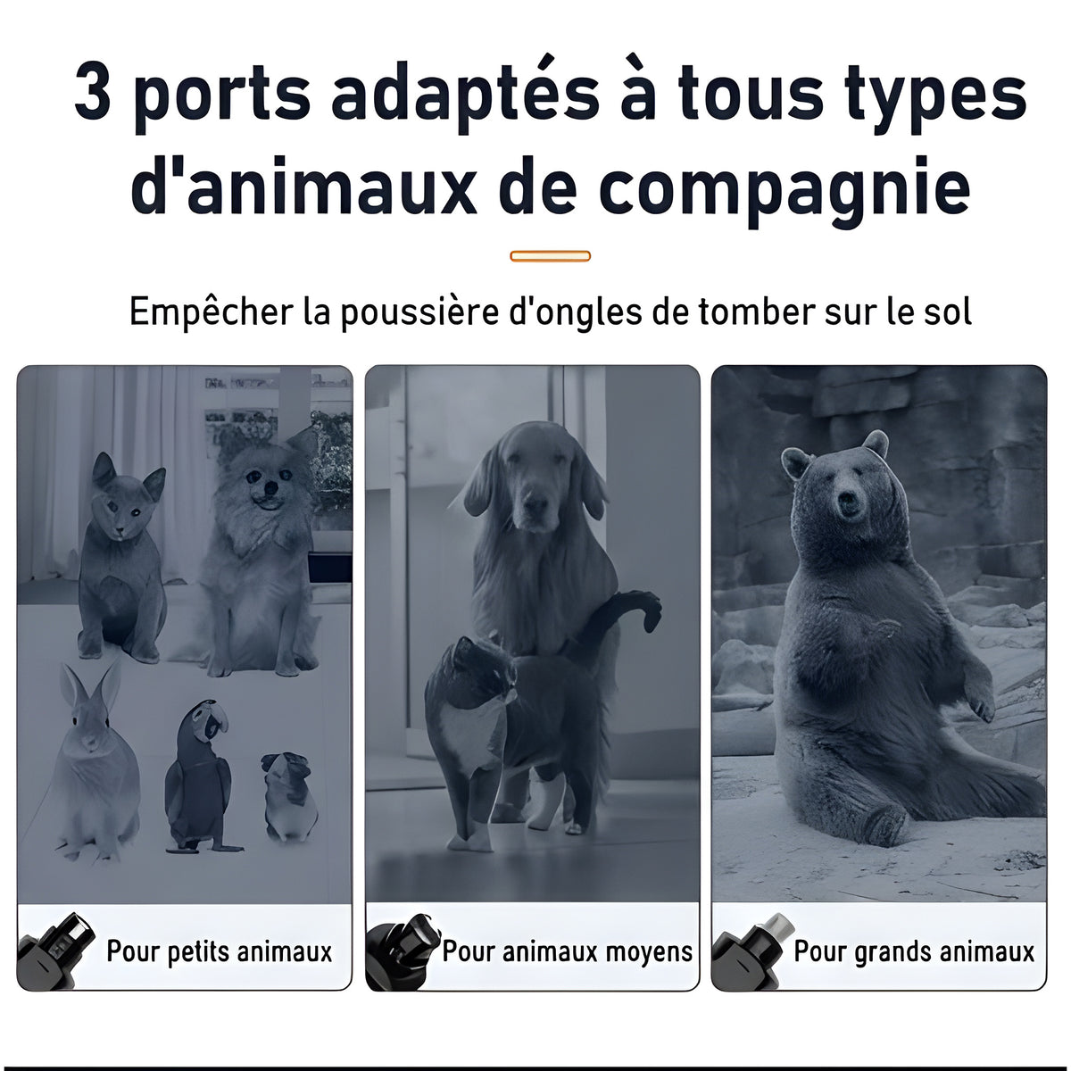 Coupe-griffes électrique double LED