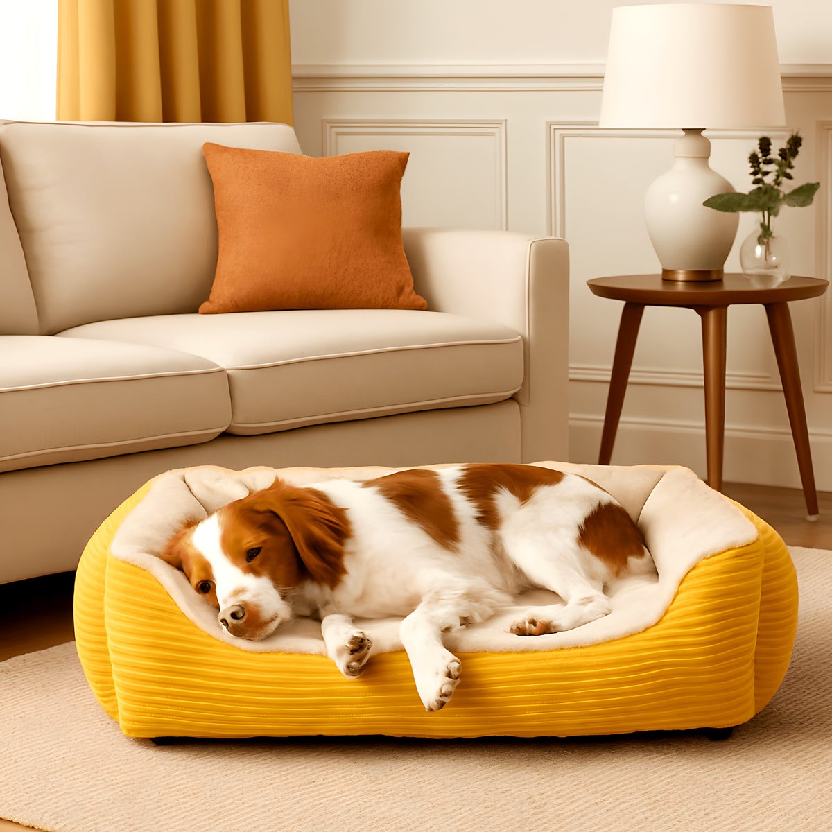 Coussin à mémoire de forme 12 cm en velours imprimé