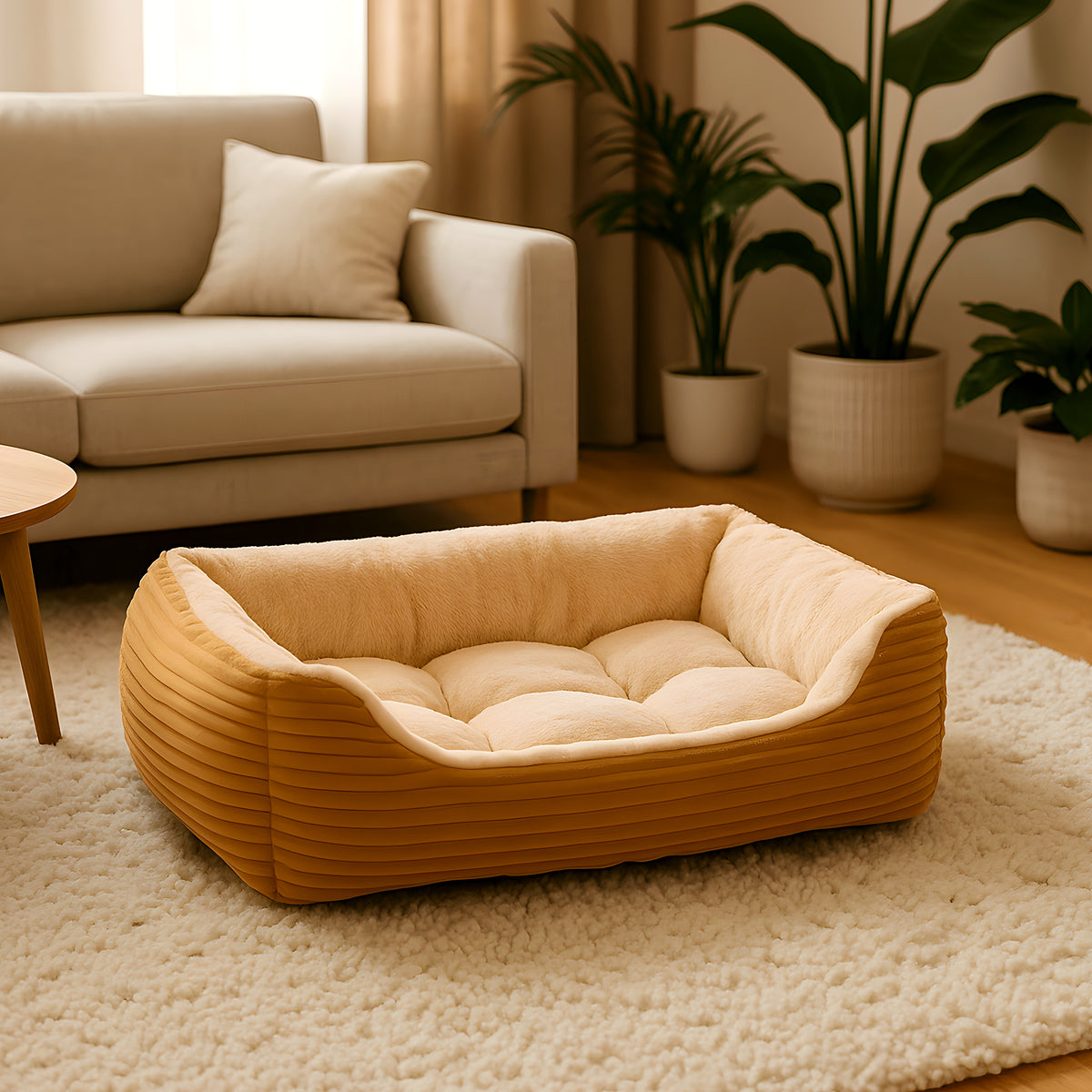 Coussin à mémoire de forme 12 cm en velours imprimé
