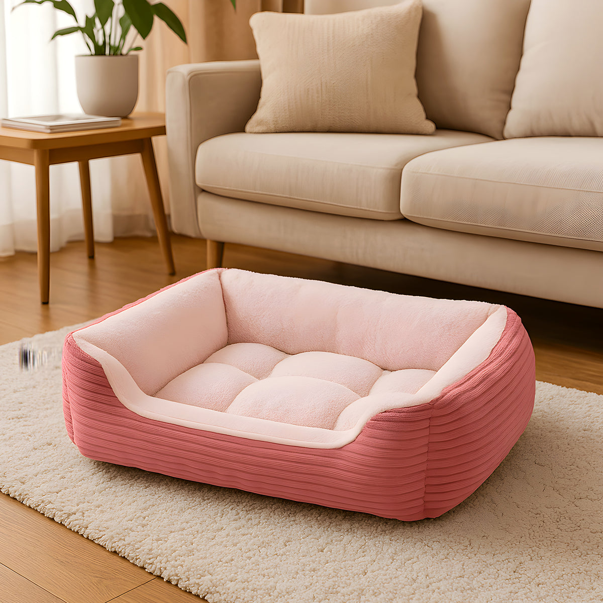 Coussin à mémoire de forme 12 cm en velours imprimé
