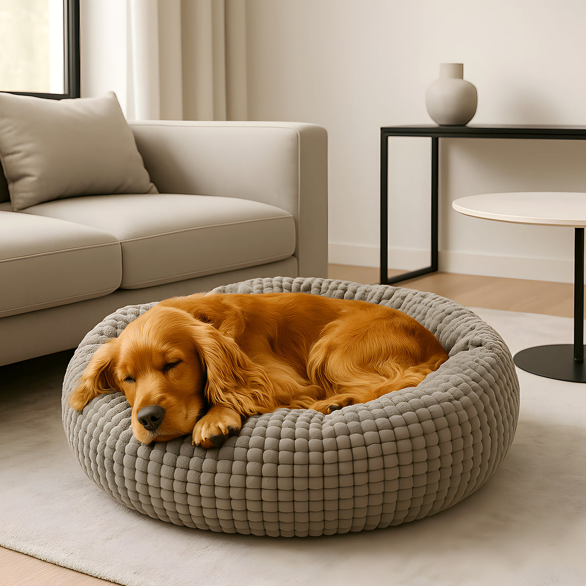 Coussin anti-stress 2-en-1 avec capuche pour chien