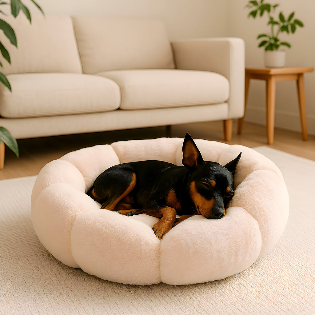Coussin anti-stress en forme de pétale pour petit chien