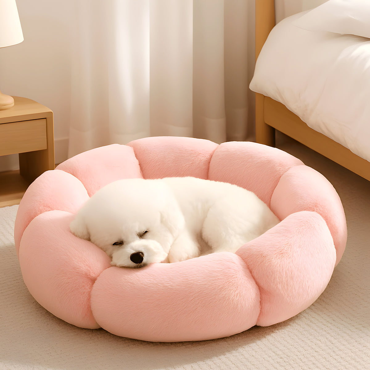 Coussin anti-stress en forme de pétale pour petit chien