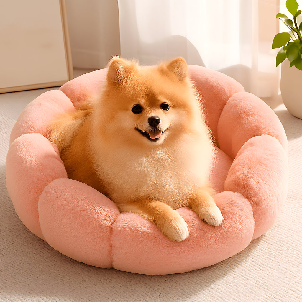 Coussin anti-stress en forme de pétale pour petit chien