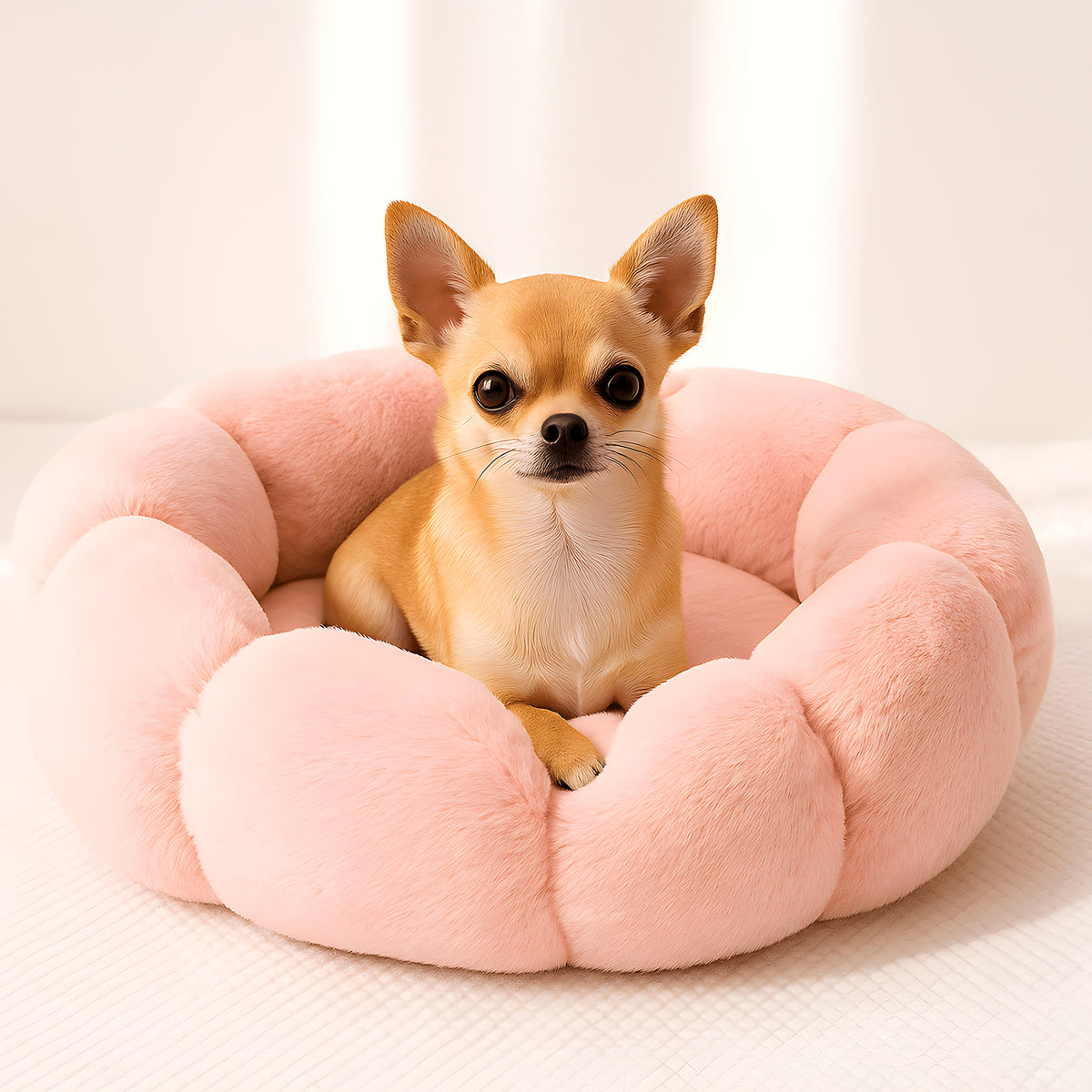 Coussin anti-stress en forme de pétale pour petit chien