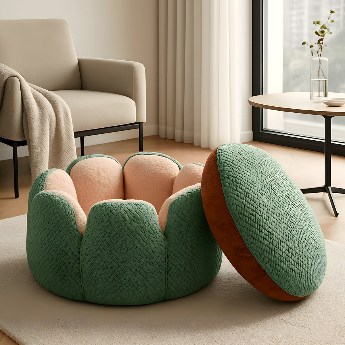Coussin anti-stress en forme de pétales pour petit chien