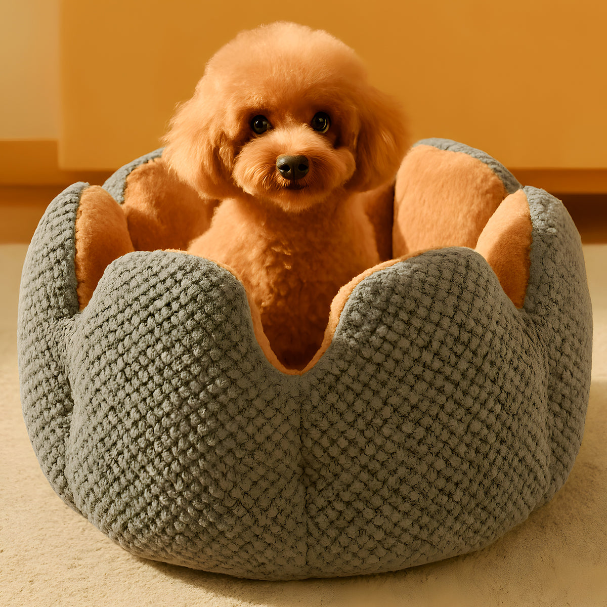 Coussin anti-stress en forme de pétales pour petit chien