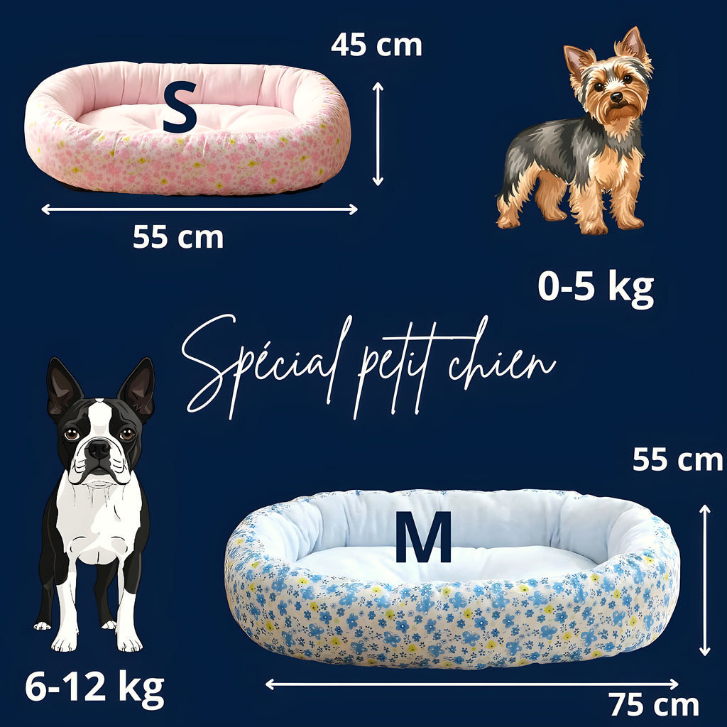 Coussin anti-stress fleuri pour chien, 4 couleurs