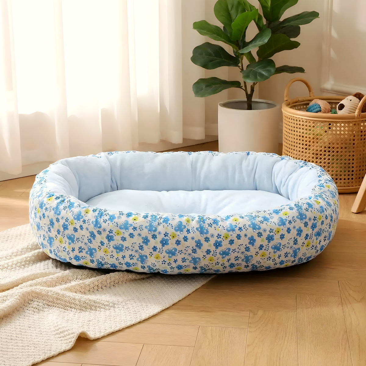 Coussin anti-stress fleuri pour chien, 4 couleurs