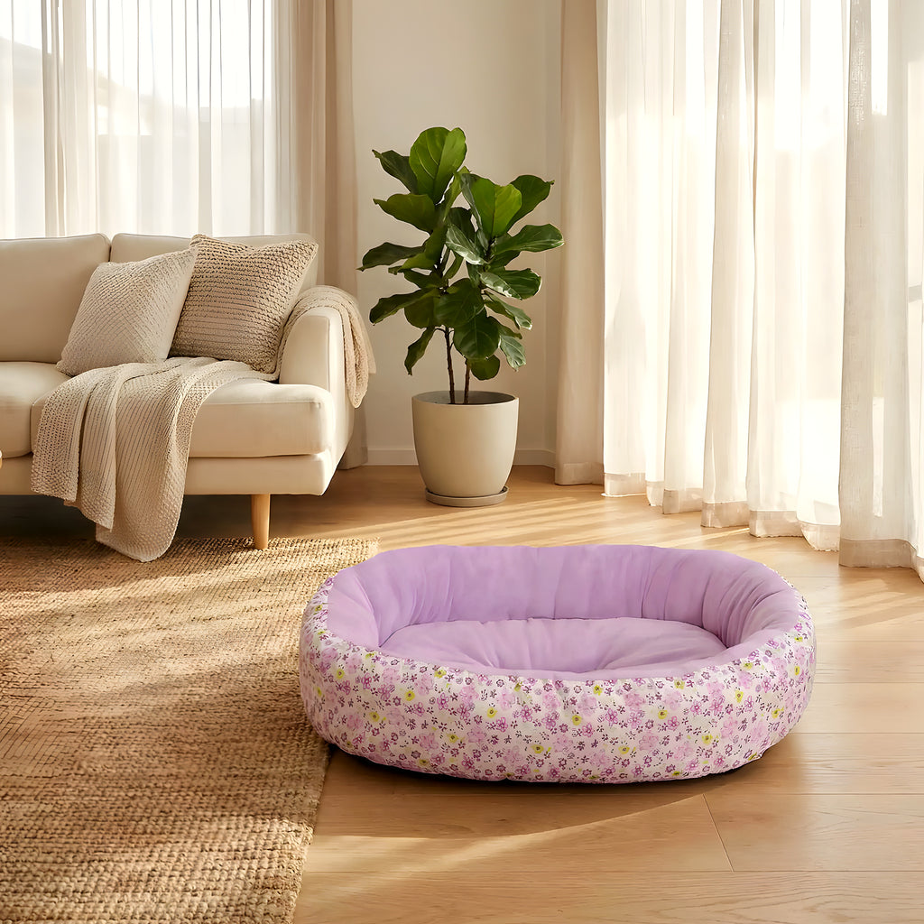 Coussin anti-stress fleuri pour chien, 4 couleurs