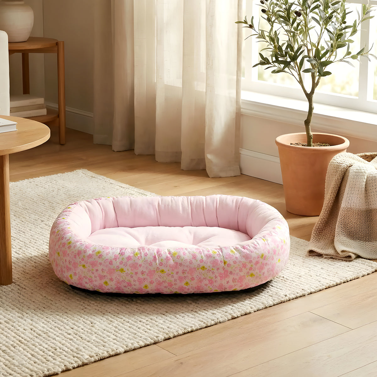 Coussin anti-stress fleuri pour chien, 4 couleurs