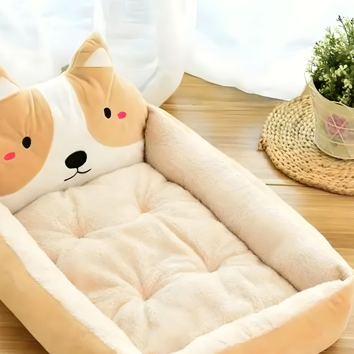 Coussin avec appui-tête pour petit chien jusqu'à 8 kg