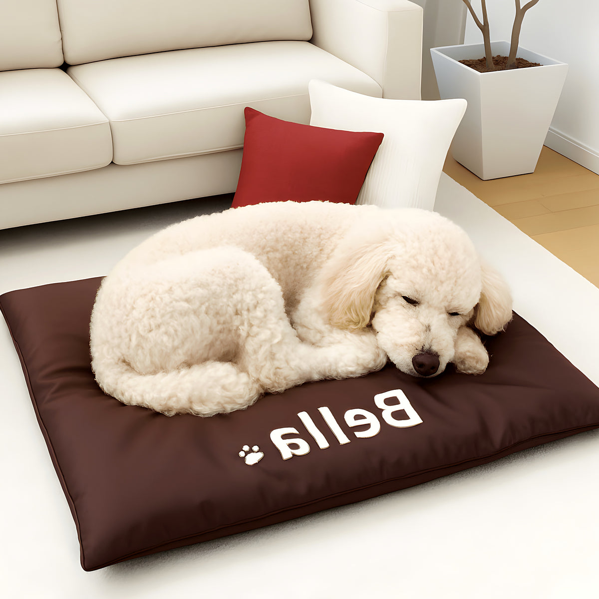 Coussin imperméable personnalisable pour chien