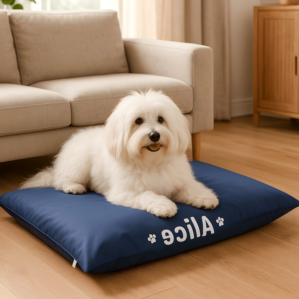 Coussin imperméable personnalisable pour chien