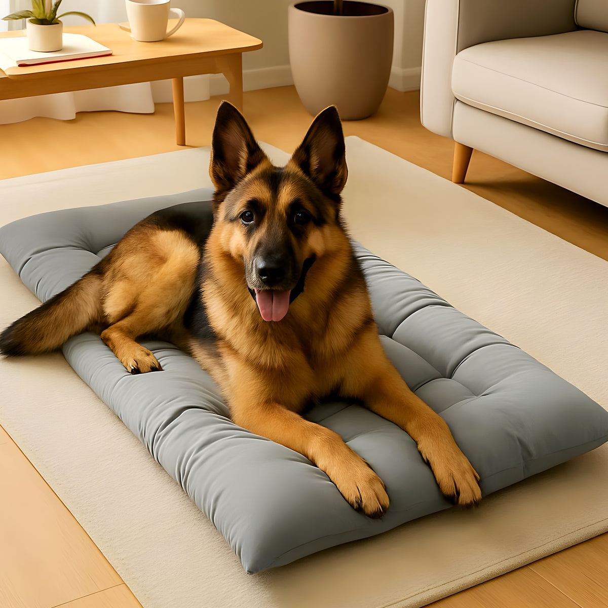 Coussin matelas rafraîchissant stable pour chien, L ou XL