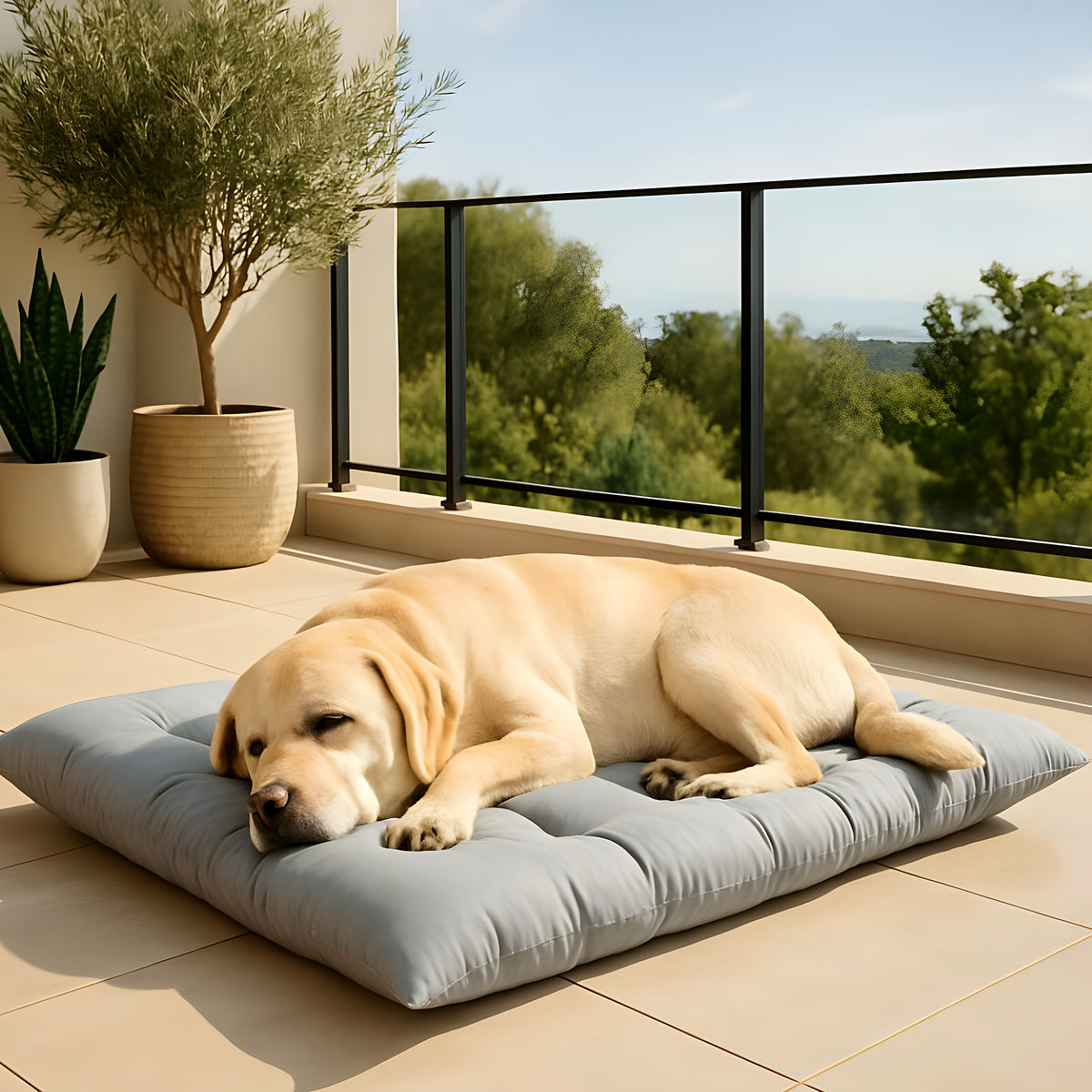 Coussin matelas rafraîchissant stable pour chien, L ou XL