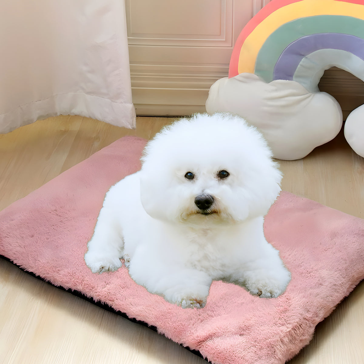 Coussin nuage pliable déhoussable pour chien, S ou M