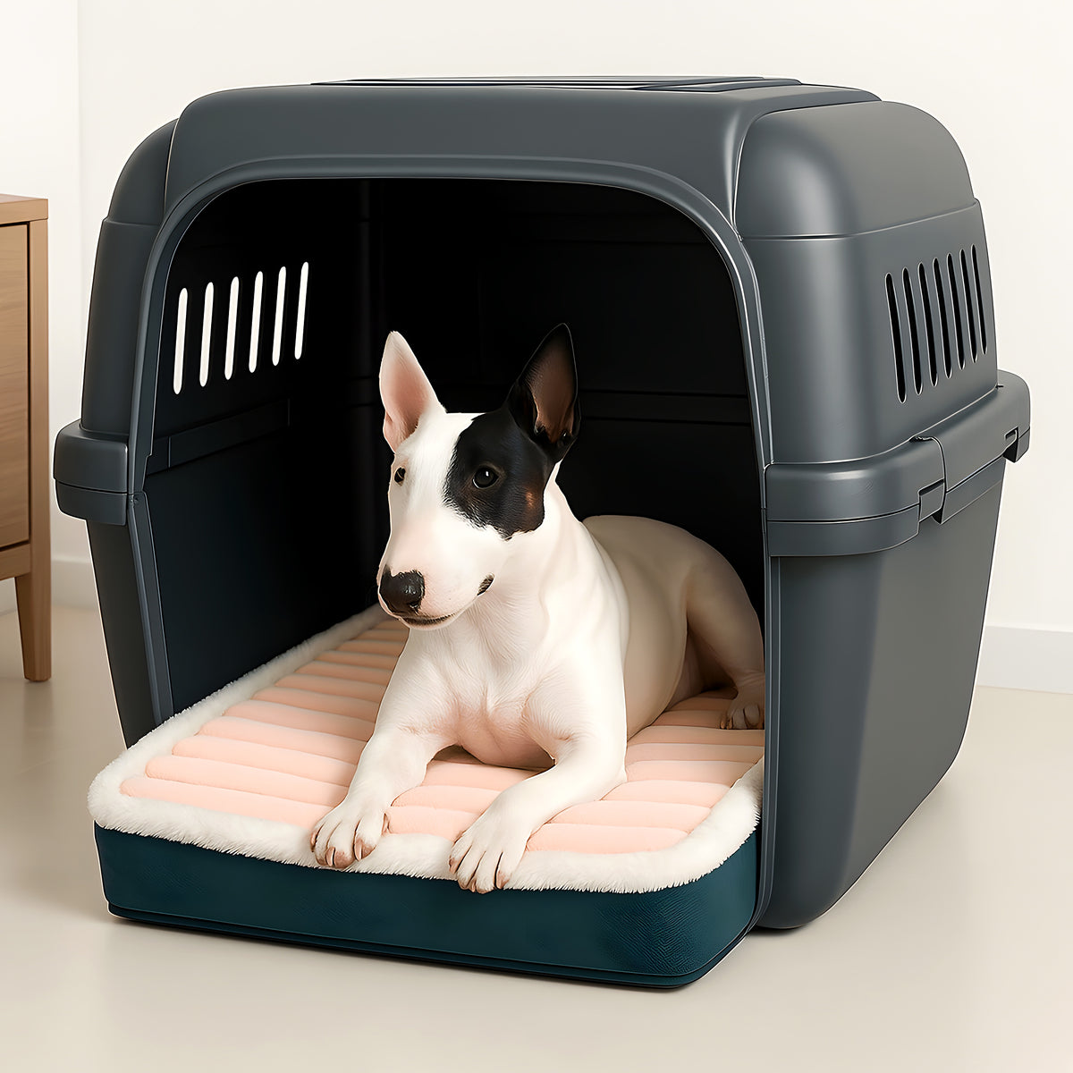 Coussin orthopédique matelassé en flanelle pour chien