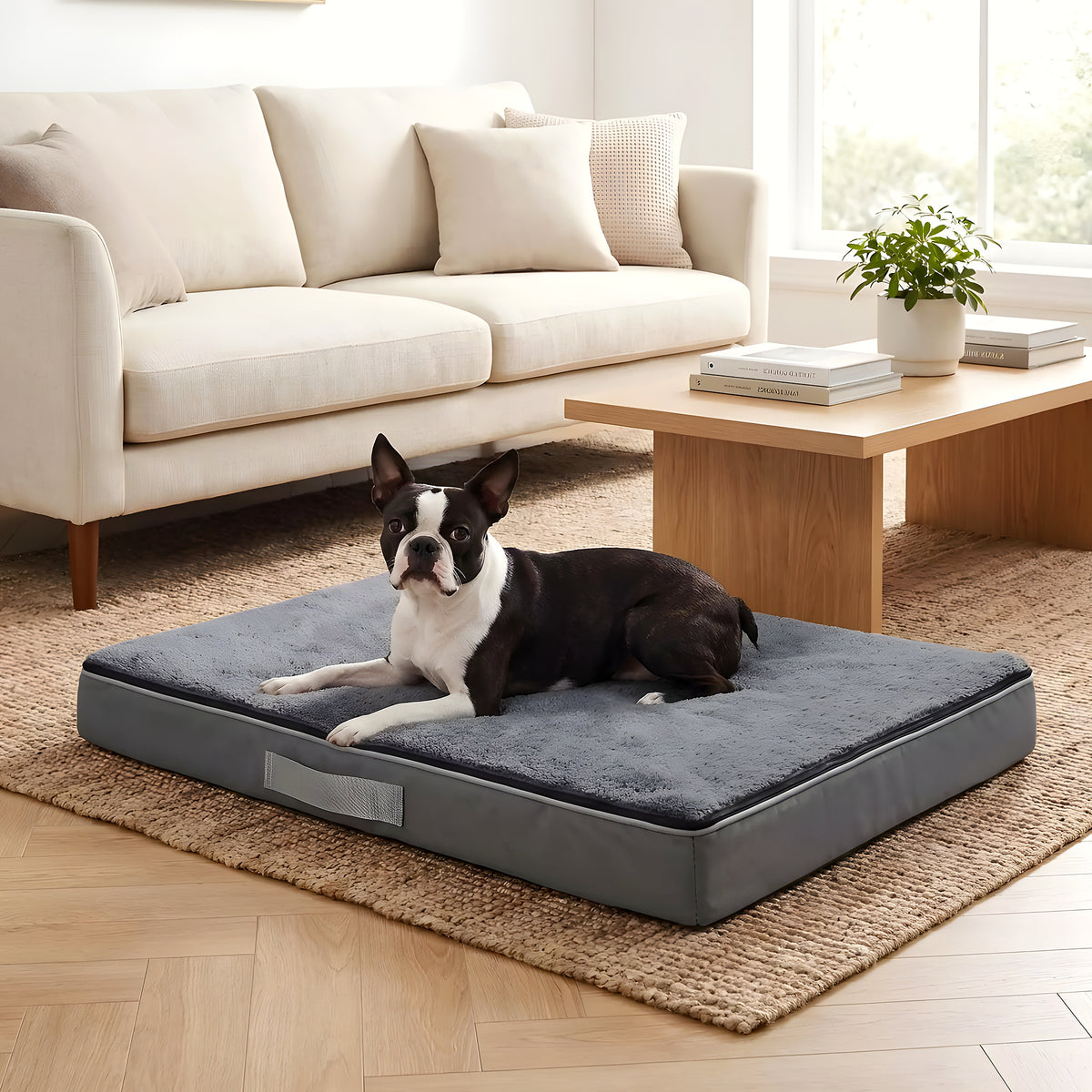 Coussin orthopédique réversible été/hiver pour chien