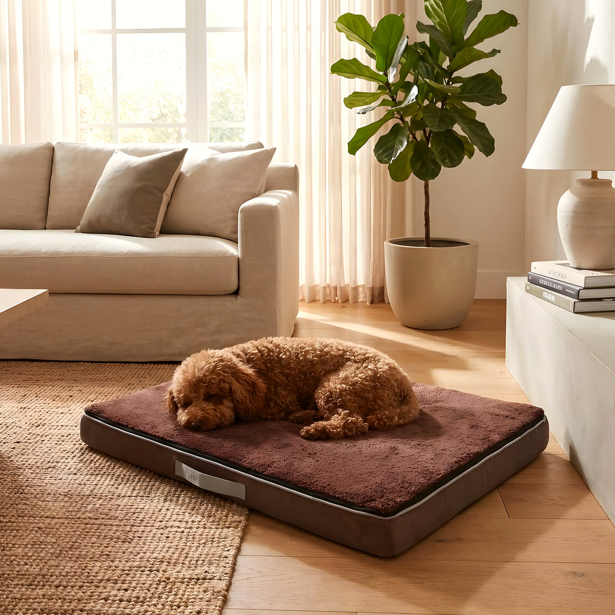 Coussin orthopédique réversible été/hiver pour chien