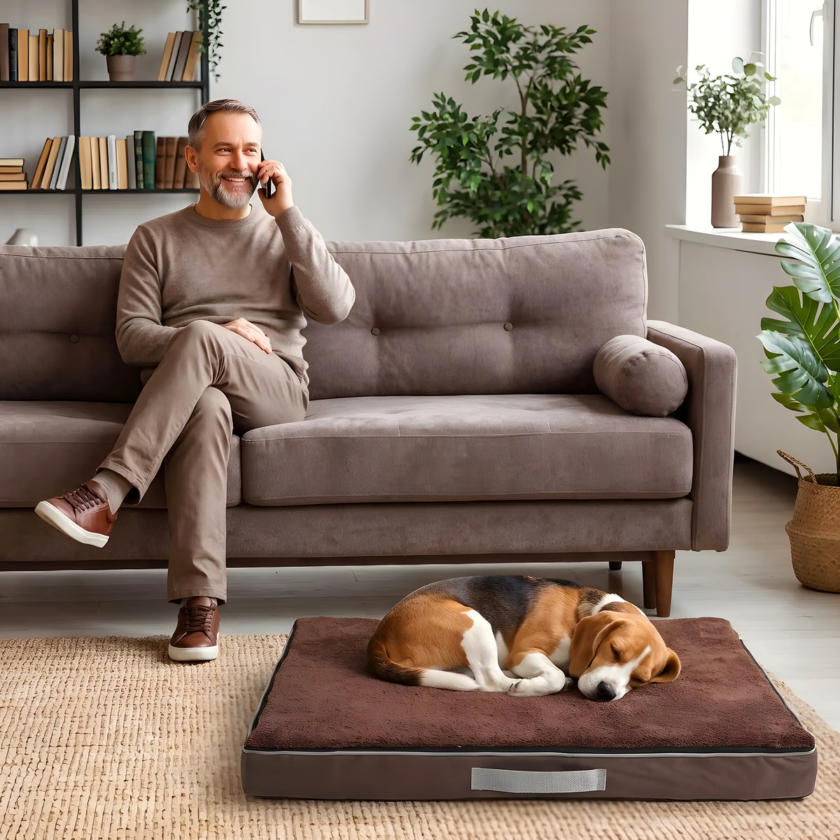 Coussin orthopédique réversible été/hiver pour chien