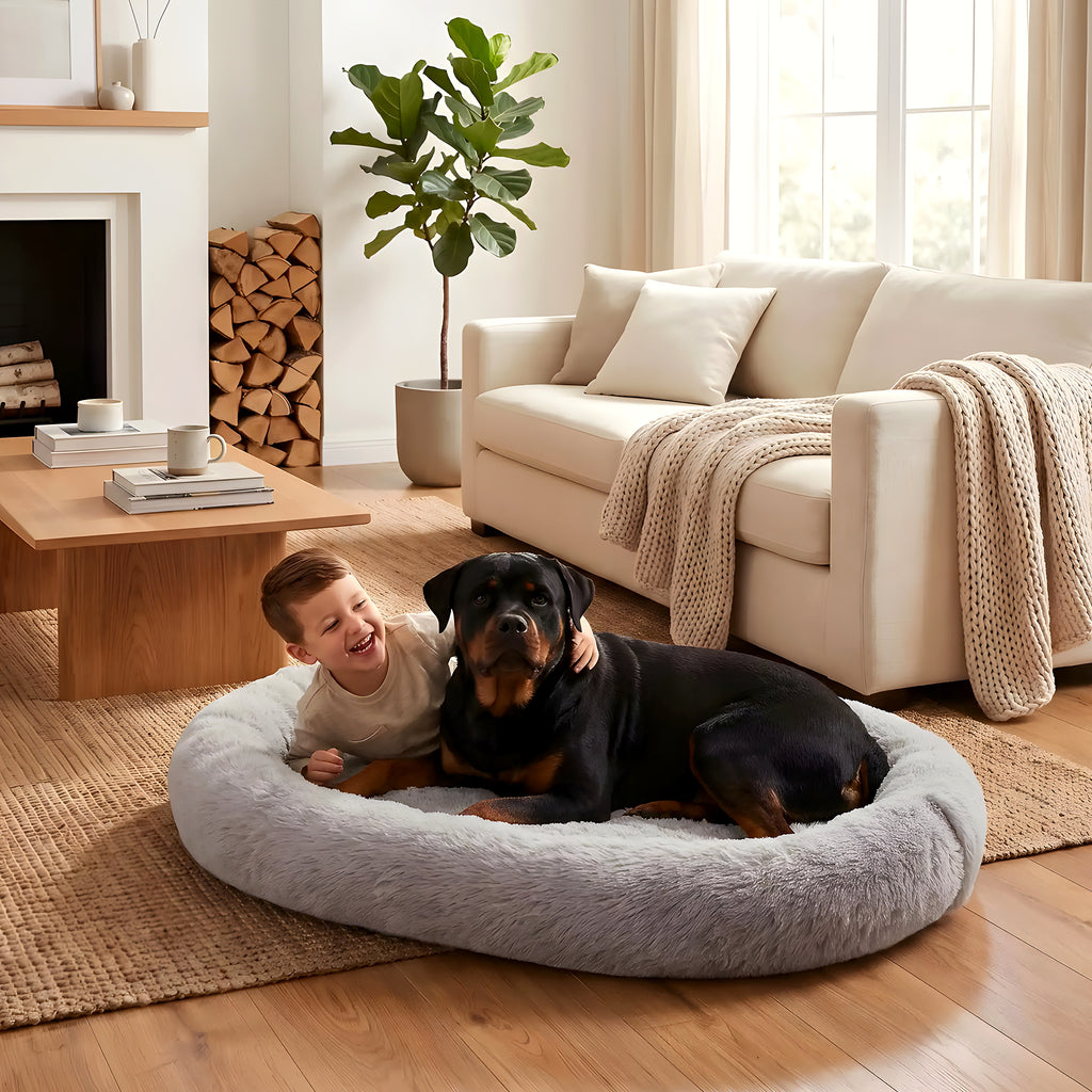 Coussin ovale XXL à mémoire de forme pour chien