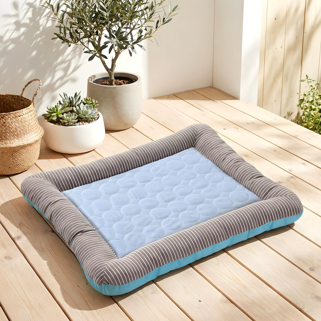 Coussin rafraîchissant à bords rembourrés pour chien