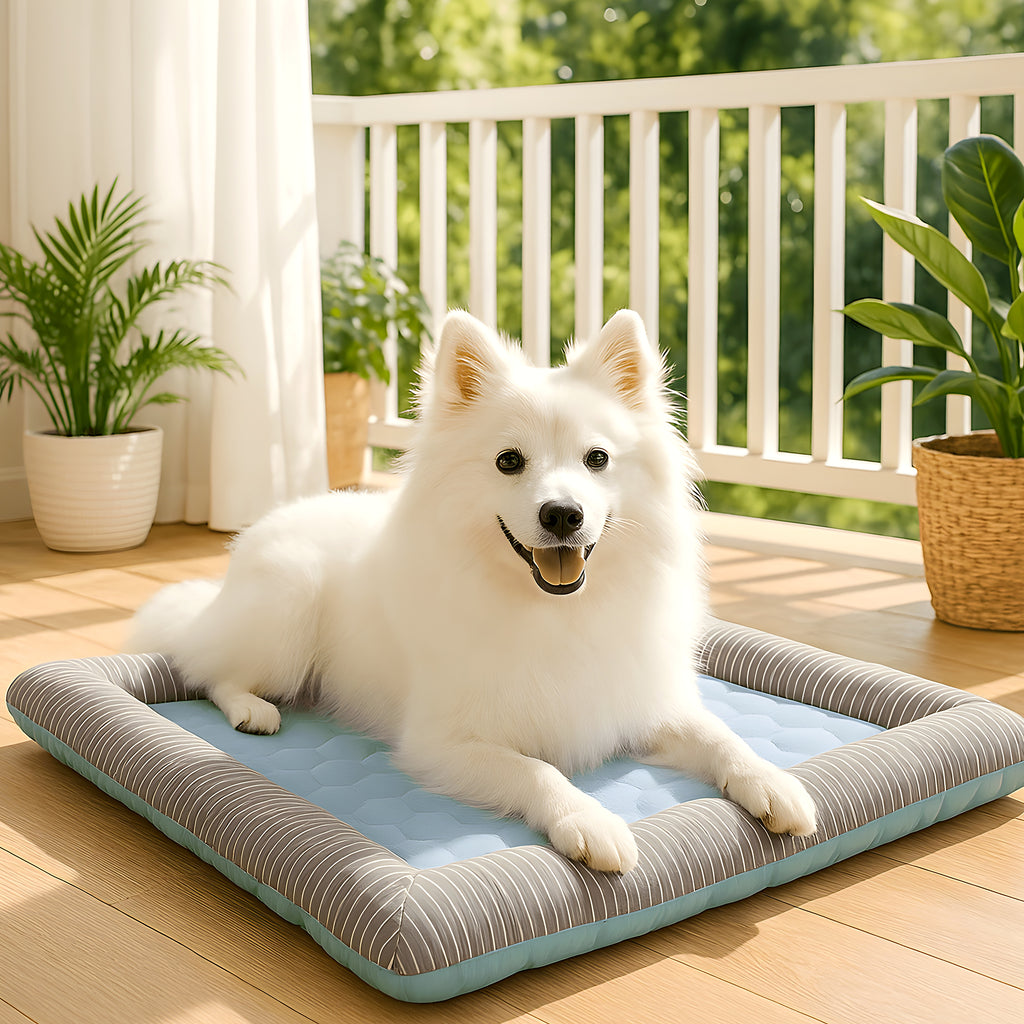 Coussin rafraîchissant en coton et Oxford pour chien