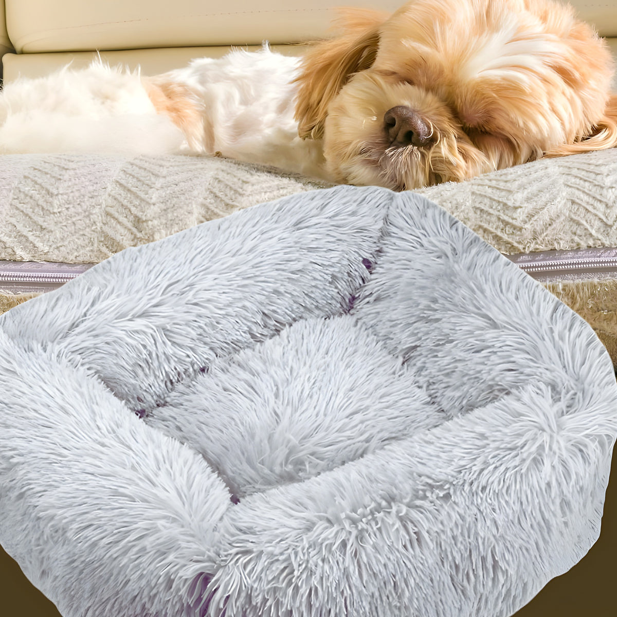 Coussin respirant à bords surélevés pour chien, S à L