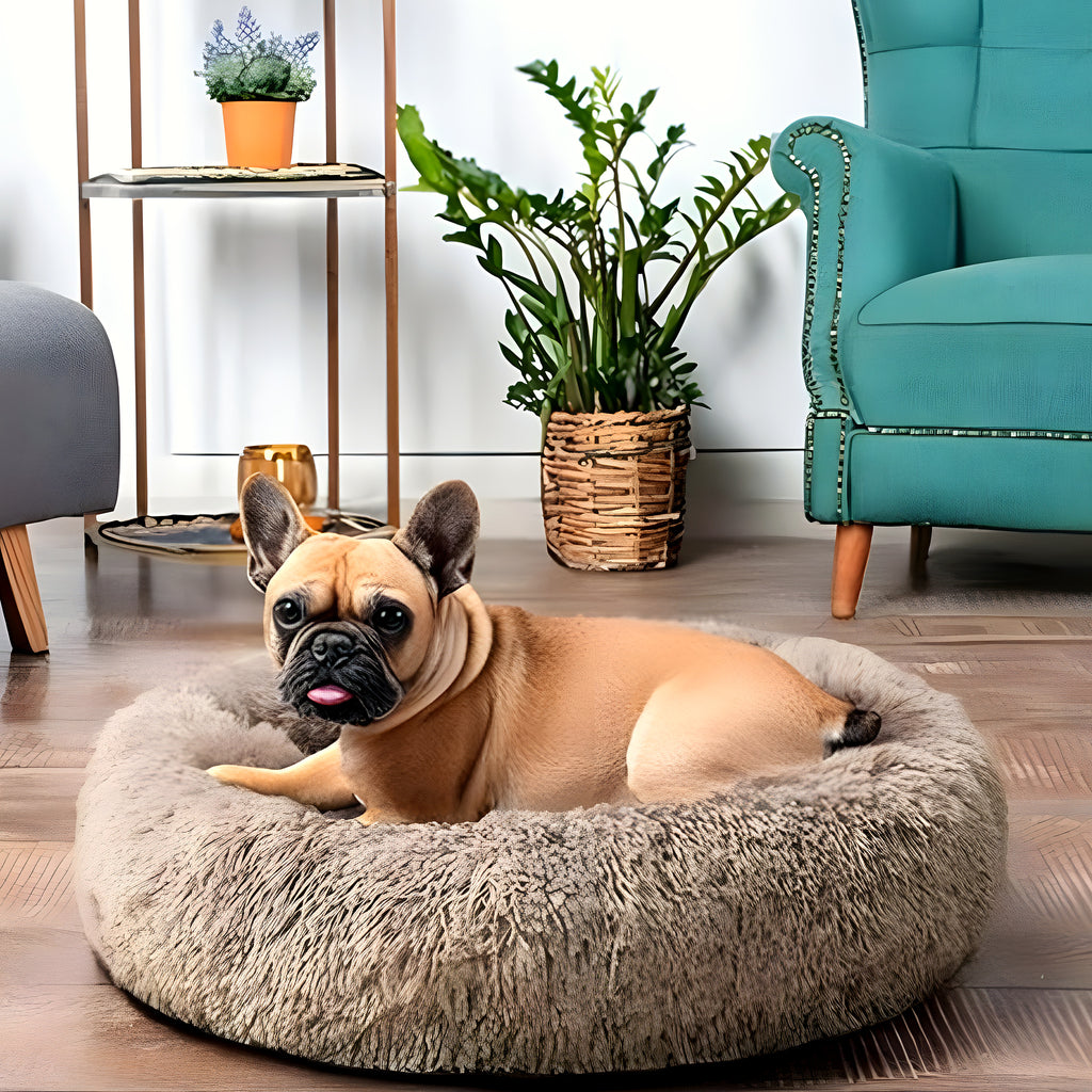 Coussin rond enveloppant pour chien, Ø40 à 100 cm