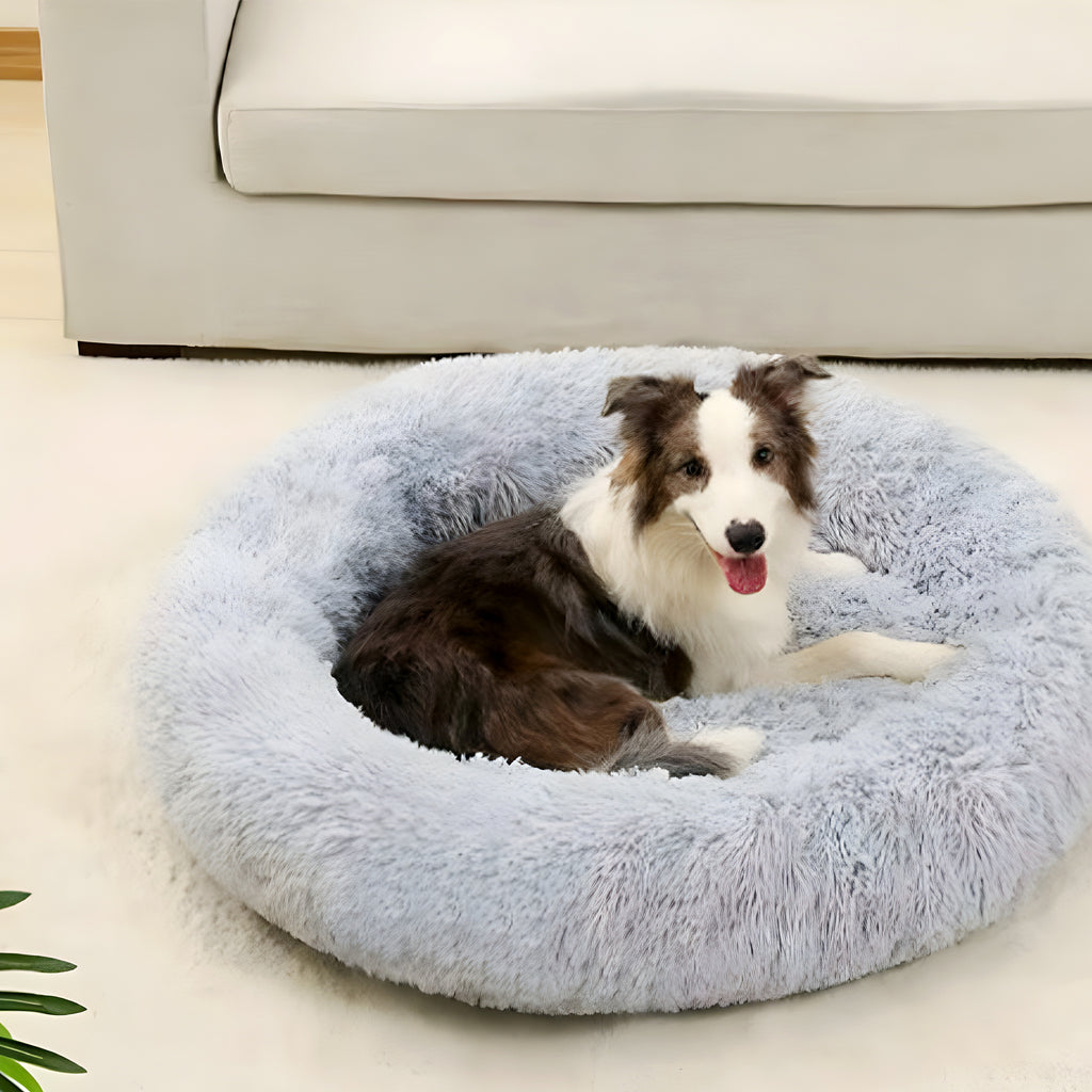 Coussin rond enveloppant pour chien, Ø40 à 100 cm