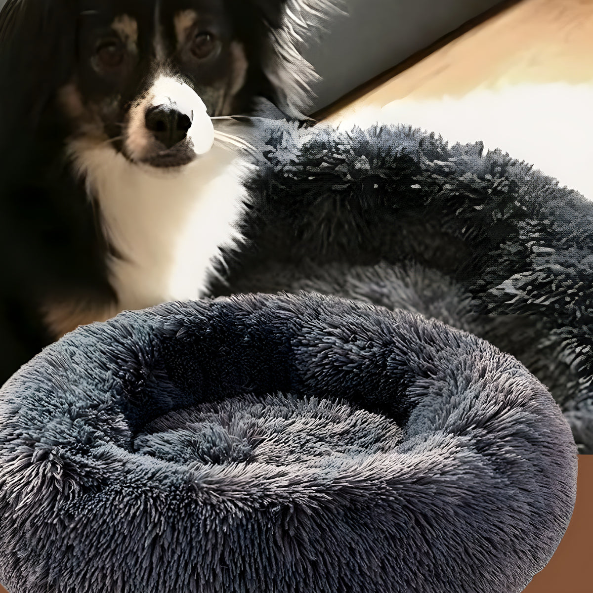 Coussin rond respirant anti-odeurs pour chien, Ø50 à 100 cm