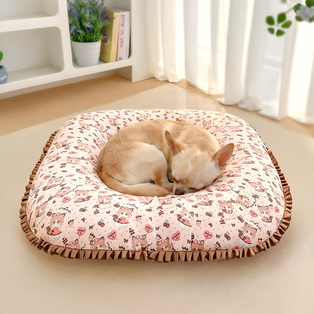 Coussin rond sécurisant pour petit chien, 3 tailles