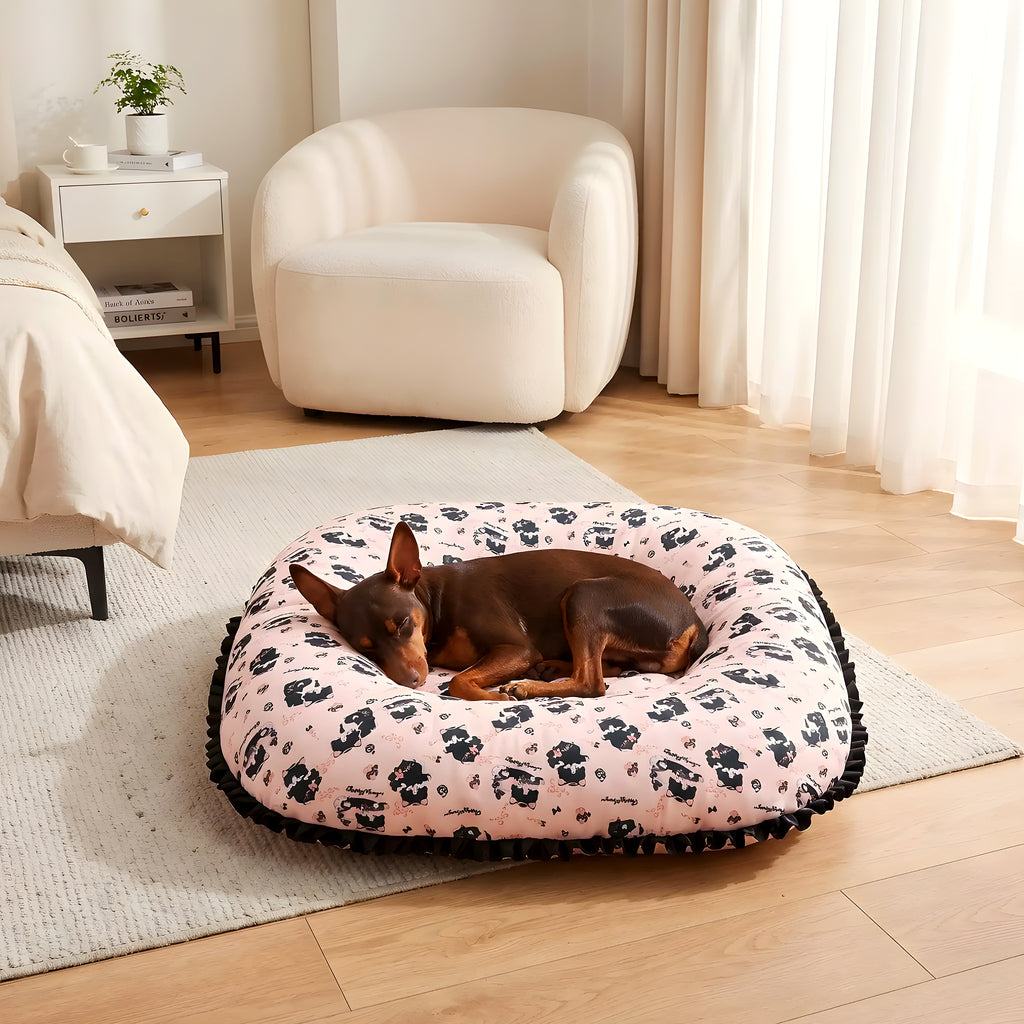 Coussin rond sécurisant pour petit chien, 3 tailles
