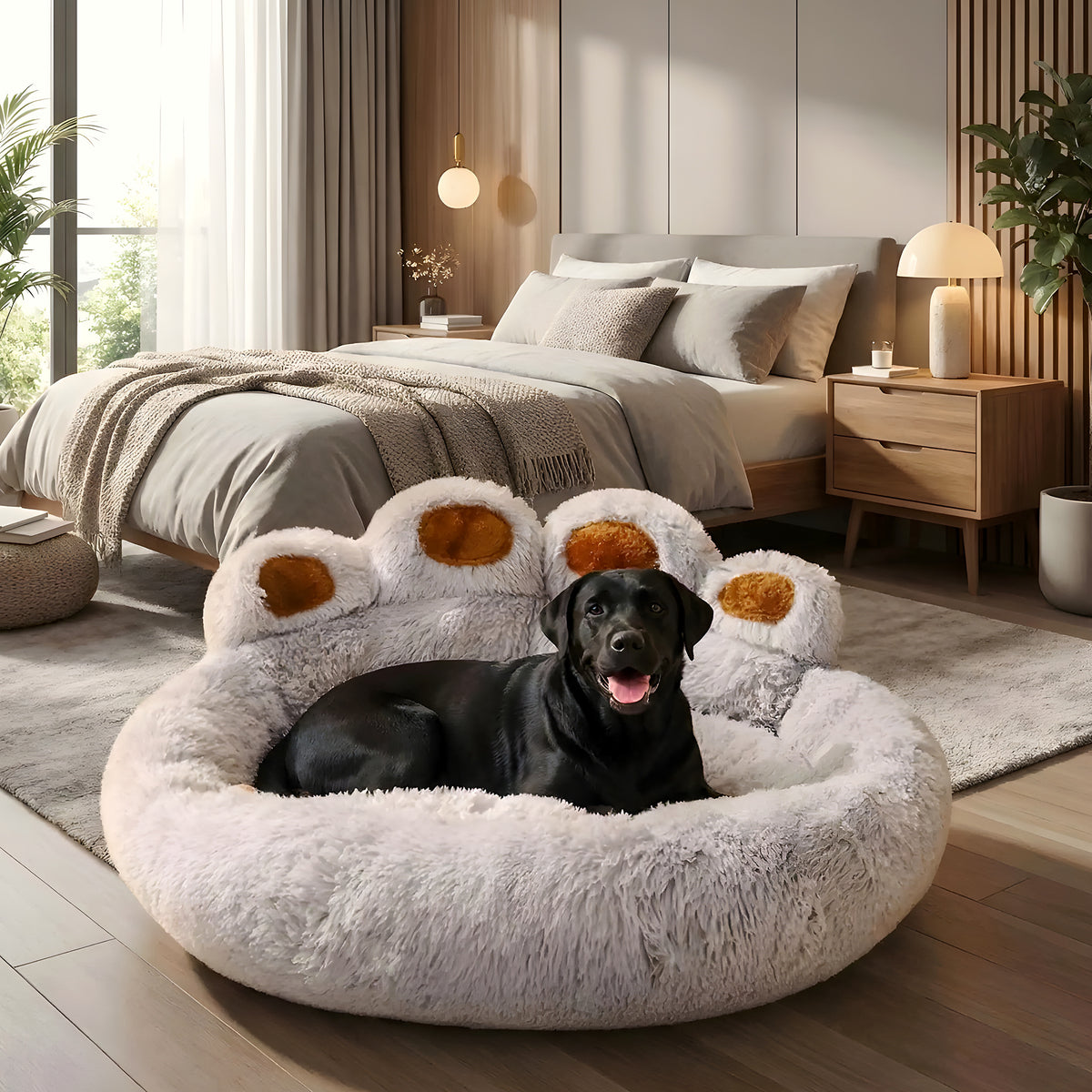 Coussin sofa en velours côtelé pour chien, M à XL