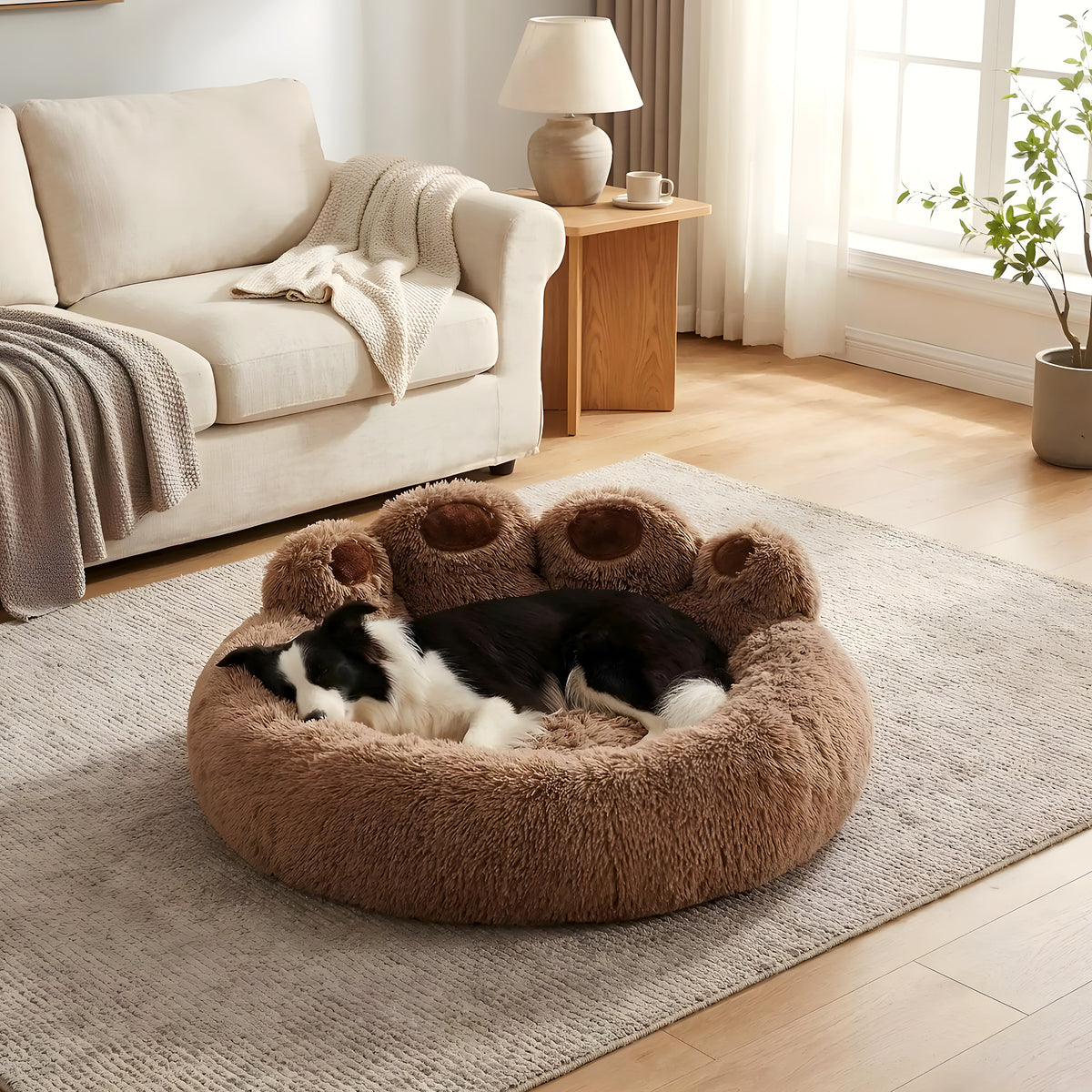 Coussin sofa en velours côtelé pour chien, M à XL