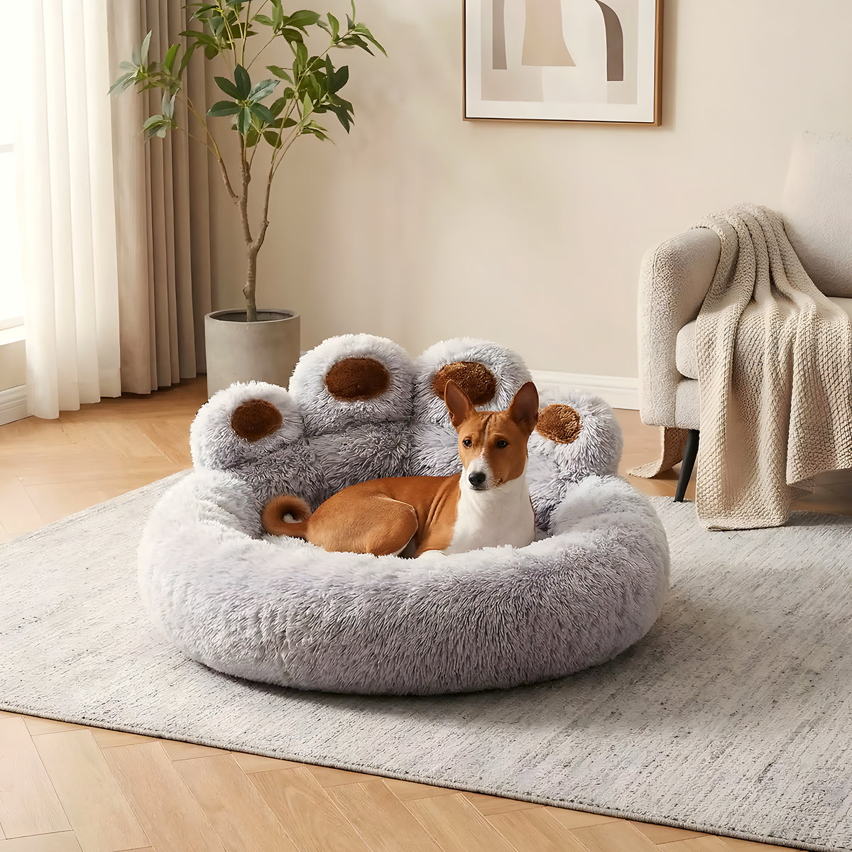 Coussin sofa en velours côtelé pour chien, M à XL