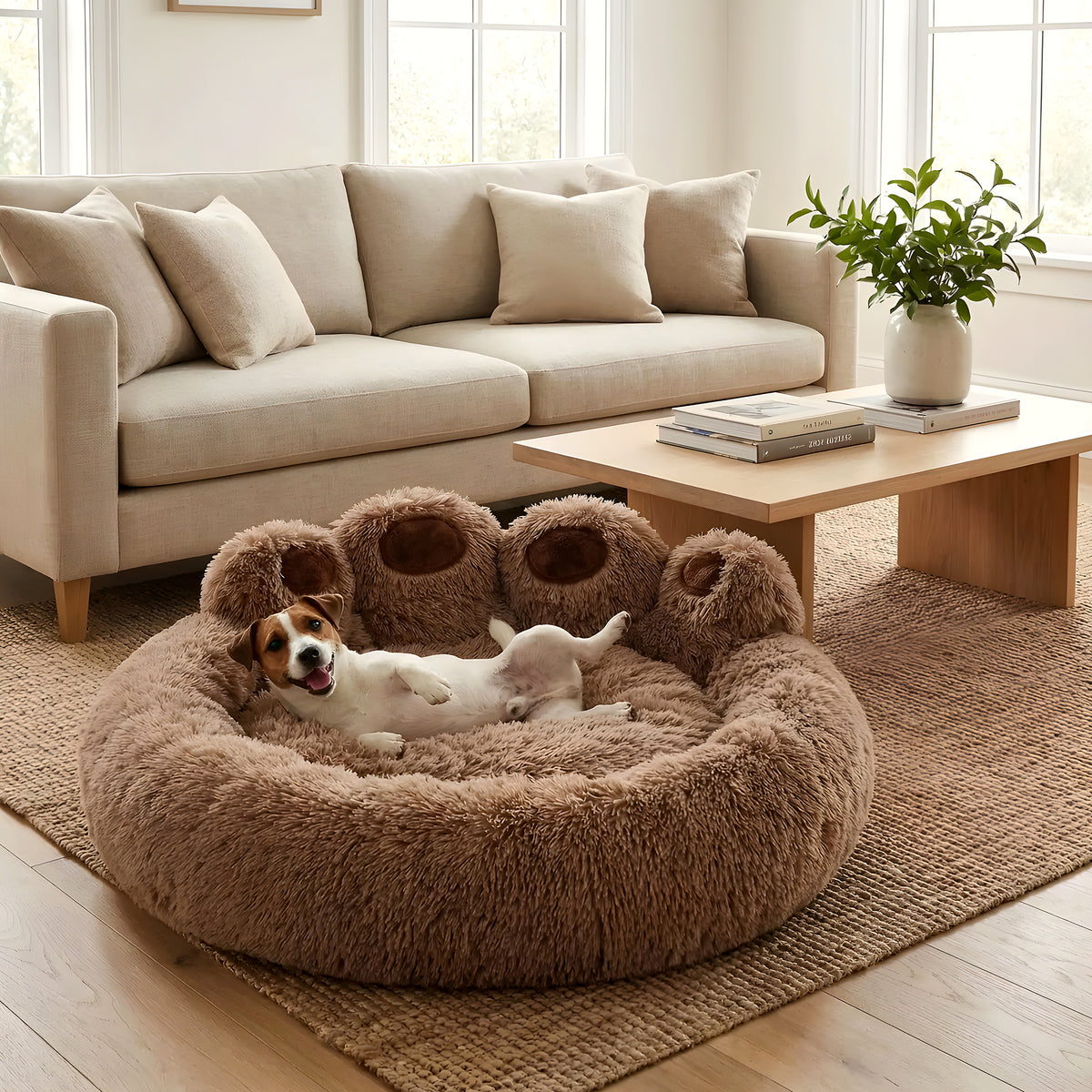 Coussin sofa en velours côtelé pour chien, M à XL