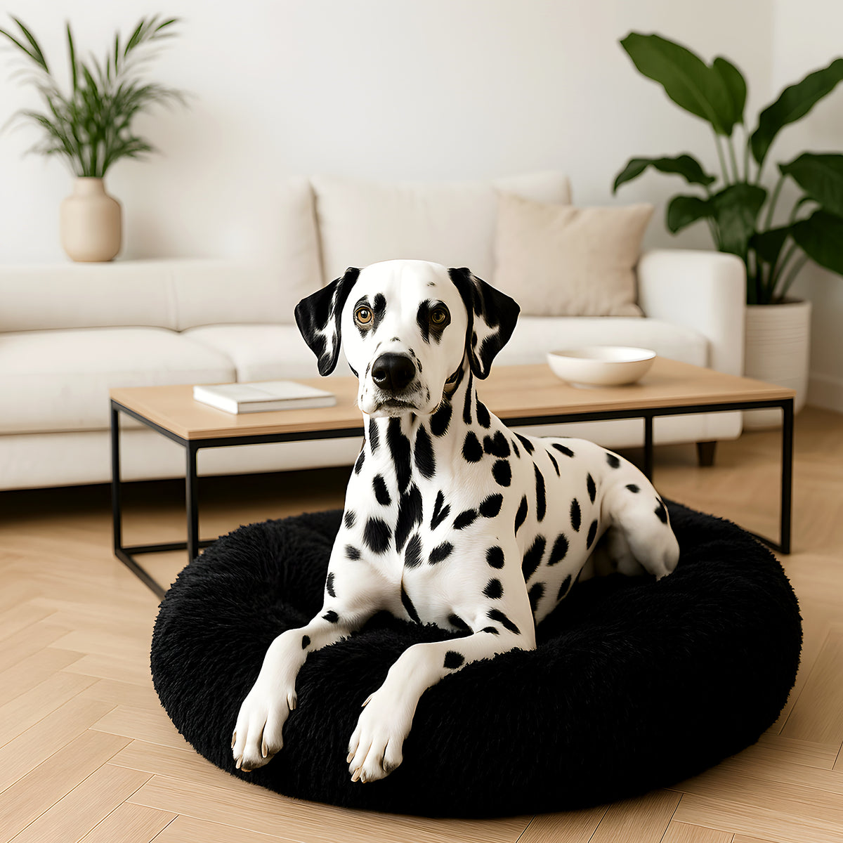 Coussin XL 100 cm en peluche pour chien, 4 coloris