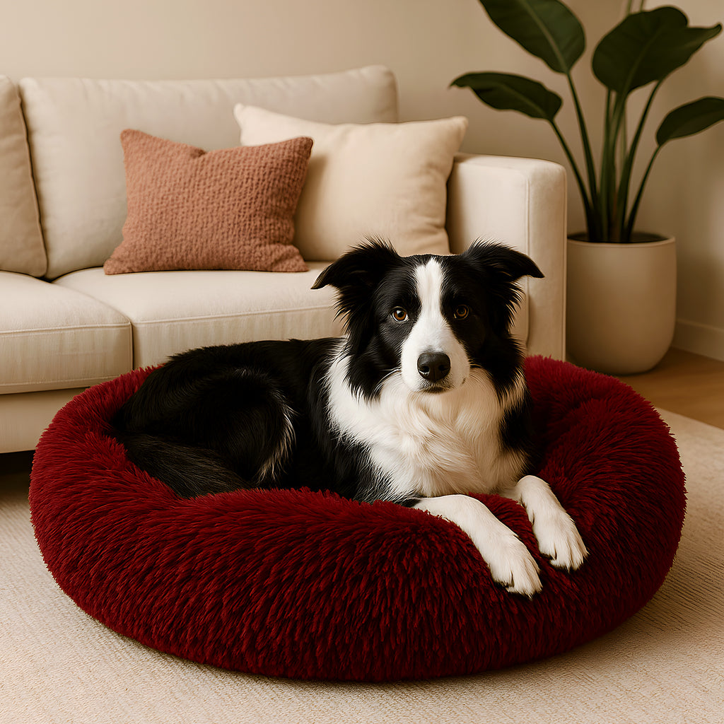 Coussin XL 100 cm en peluche pour chien, 4 coloris