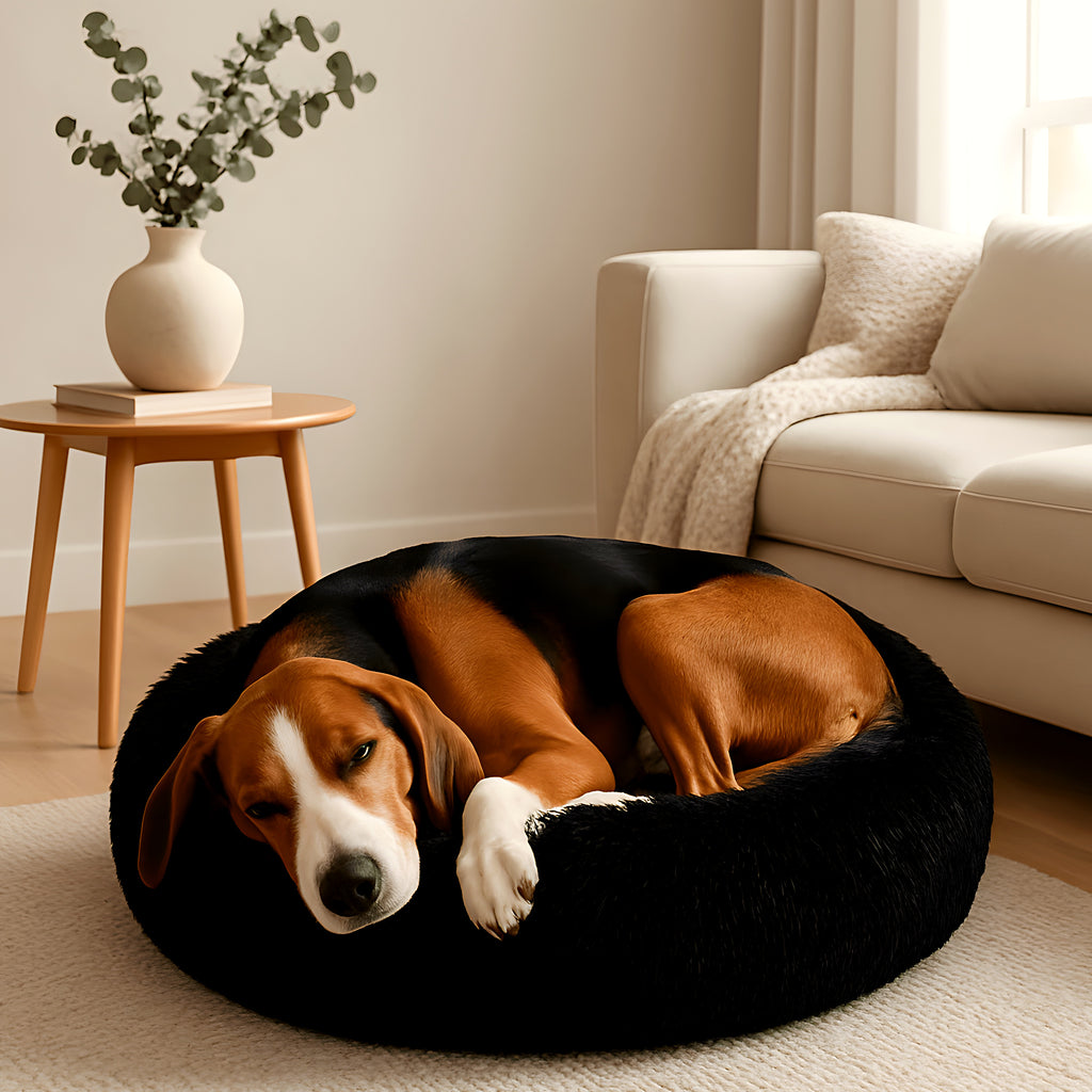 Coussin XL 100 cm en peluche pour chien, 4 coloris