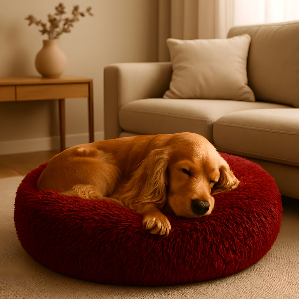Coussin XL 100 cm en peluche pour chien, 4 coloris