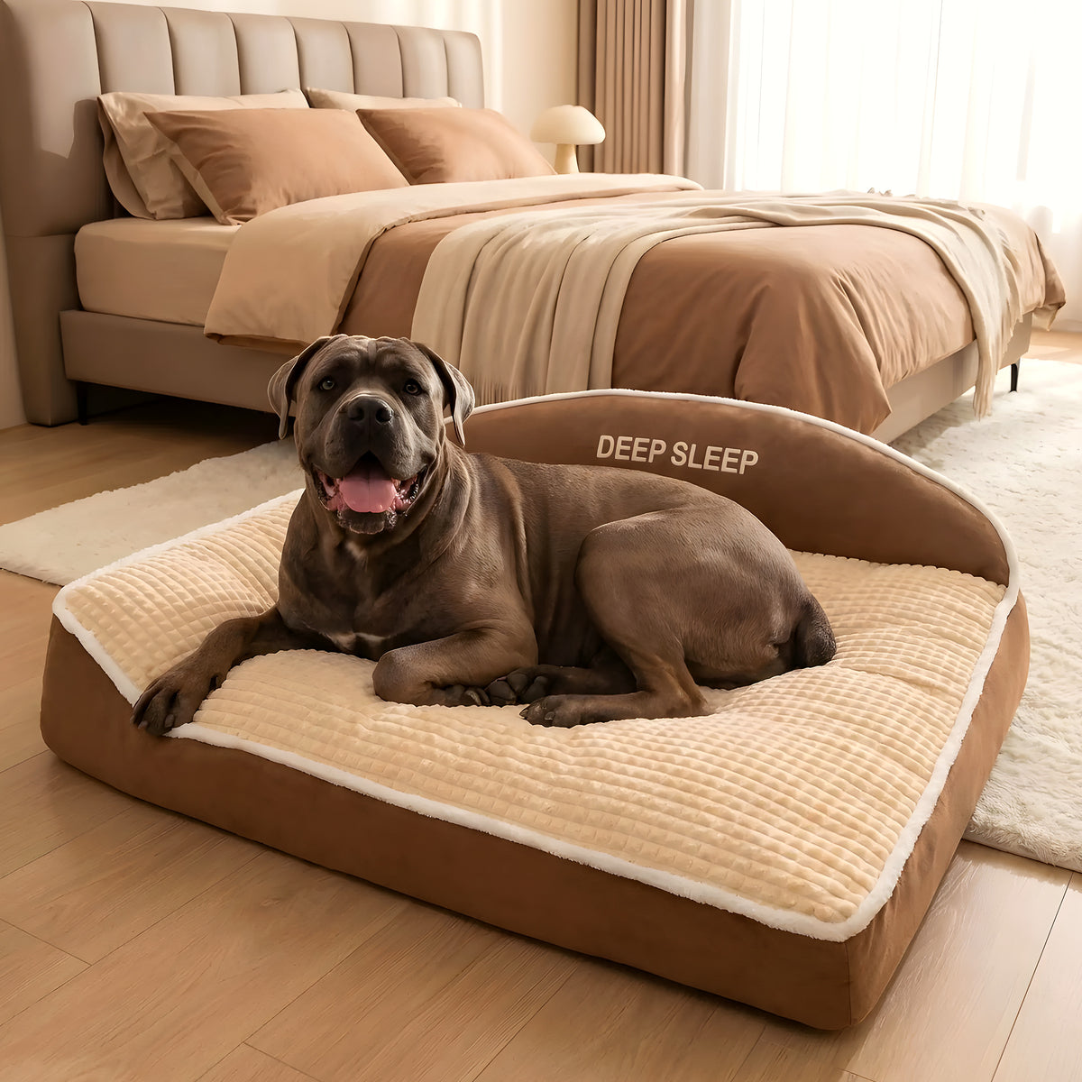 Coussin XXL à mémoire de forme en velours côtelé