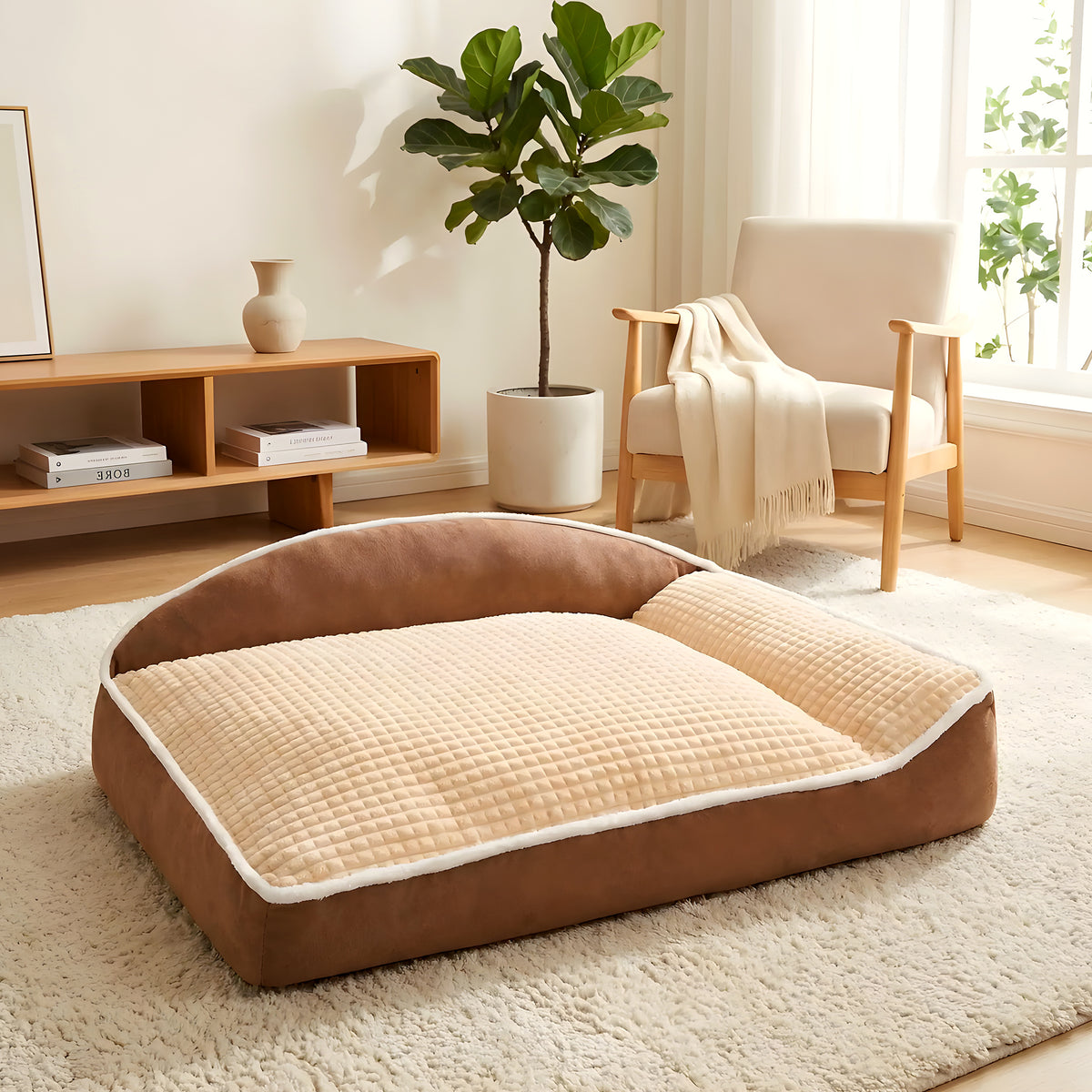 Coussin XXL à mémoire de forme en velours côtelé