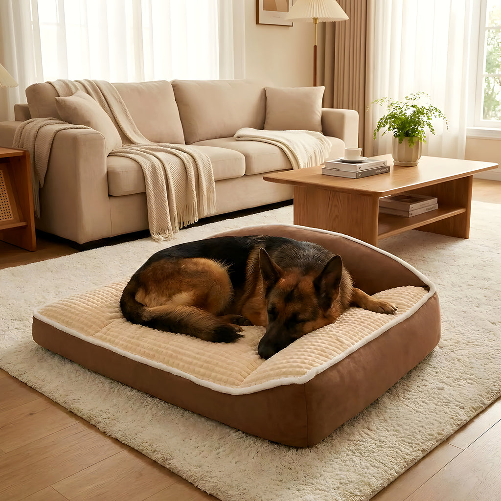 Coussin XXL en velours côtelé imperméable pour chien