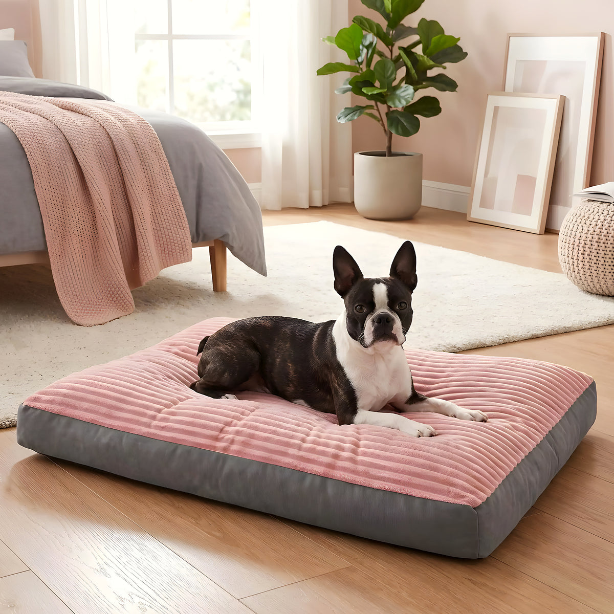 Coussin XXL en velours côtelé pour chien